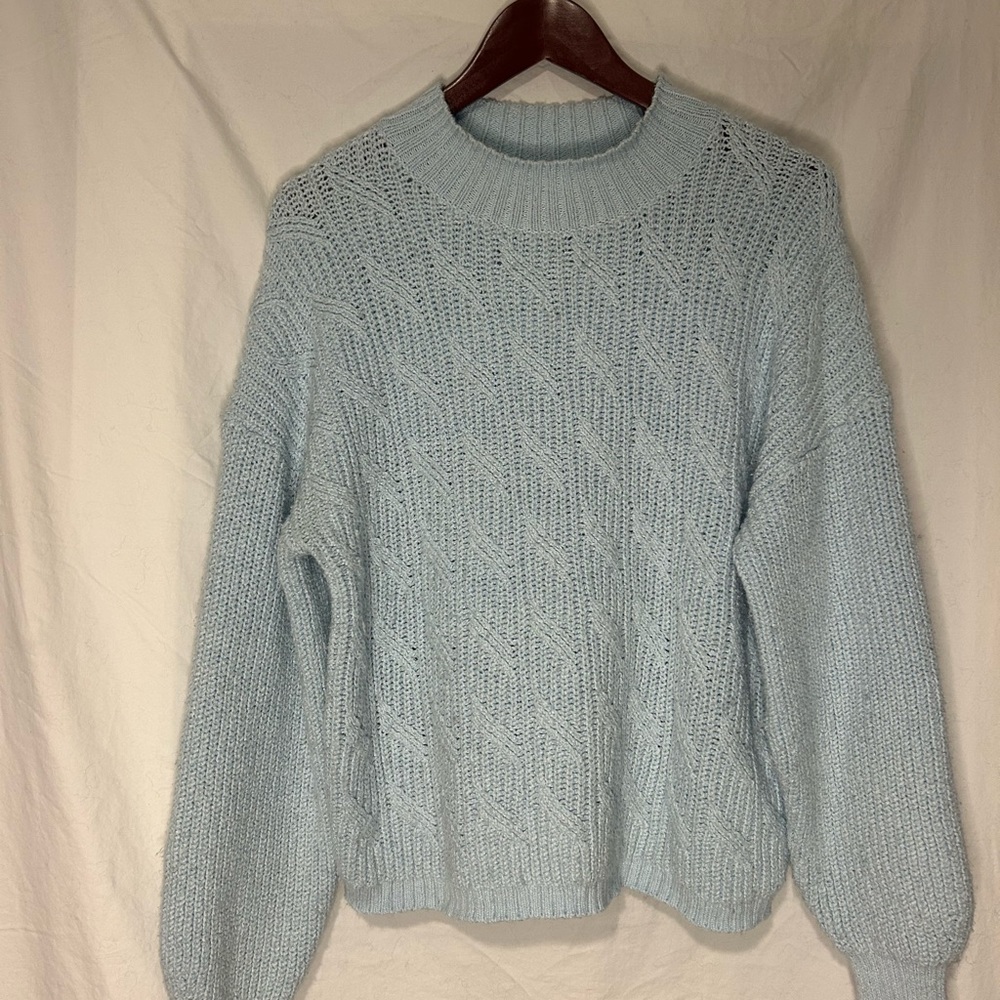 J. Crew Soft Blue Knit Sweater